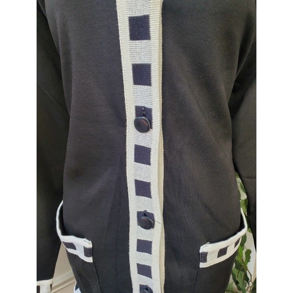 August Max Women Black Cotton Long Sleeve Buttons Front Cardigan Sweater Size 2X - Picture 3 of 14